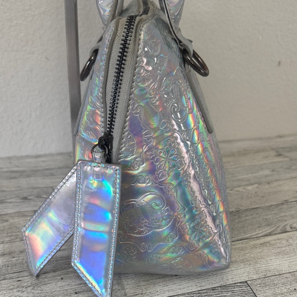 Sharif Legacy Logo Mirror Metallic City Satchel - Picture 5 of 15